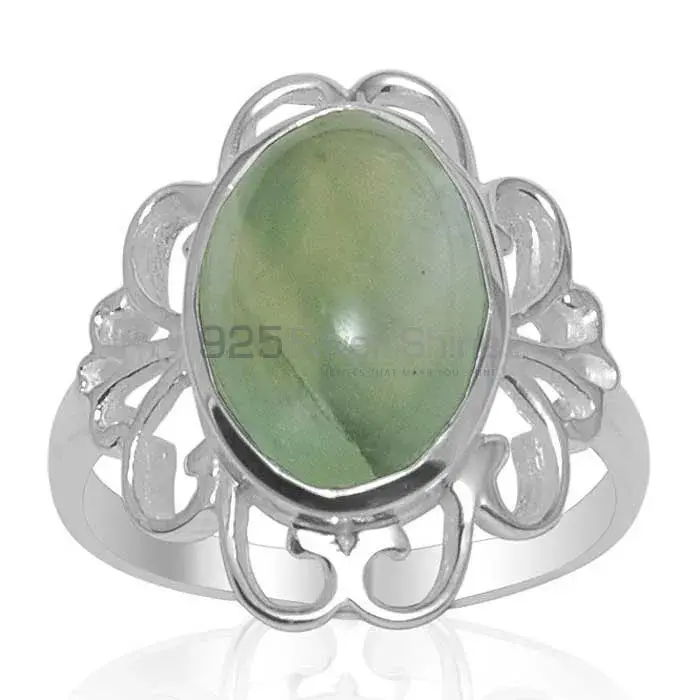 925 Sterling Silver Rings In Genuine PREHNITE Gemstone 925SR1462
