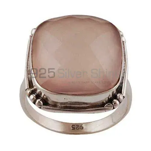 925 Sterling Silver Rings Wholesaler In Genuine Rose Quartz Gemstone 925SR4037