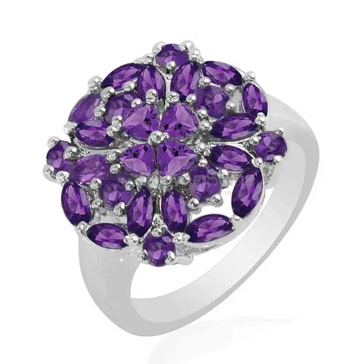 925 Sterling Silver Rings In Natural Amethyst Gemstone 925SR1697_1