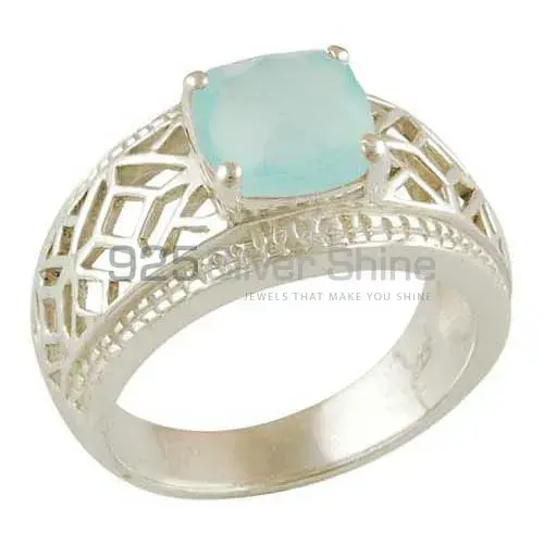 925 Sterling Silver Rings Wholesaler In Natural Chalcedony Gemstone 925SR3447