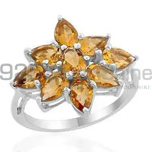 925 Sterling Silver Rings In Natural Citrine Gemstone 925SR2001