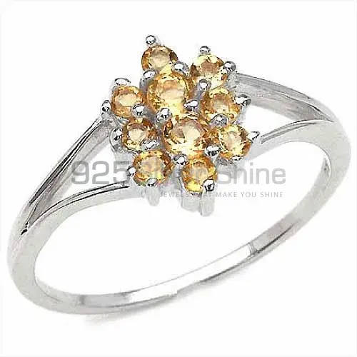 925 Sterling Silver Rings Wholesaler In Natural Citrine Gemstone 925SR3116