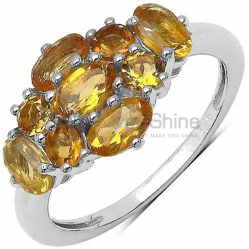 925 Sterling Silver Rings Wholesaler In Natural Citrine Gemstone 925SR3368