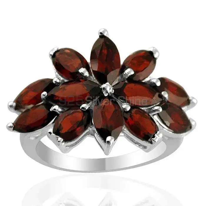 925 Sterling Silver Rings Wholesaler In Natural Garnet Gemstone 925SR1381