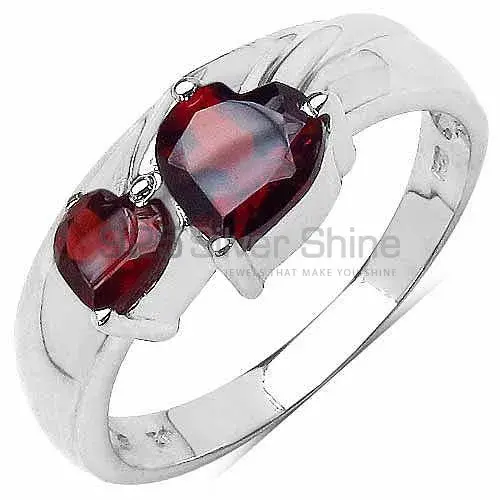 Sterling Silver Garnet Gemstone Wedding Rings 925SR3210