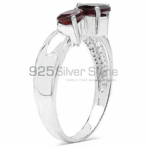 Sterling Silver Garnet Gemstone Wedding Rings 925SR3210_0