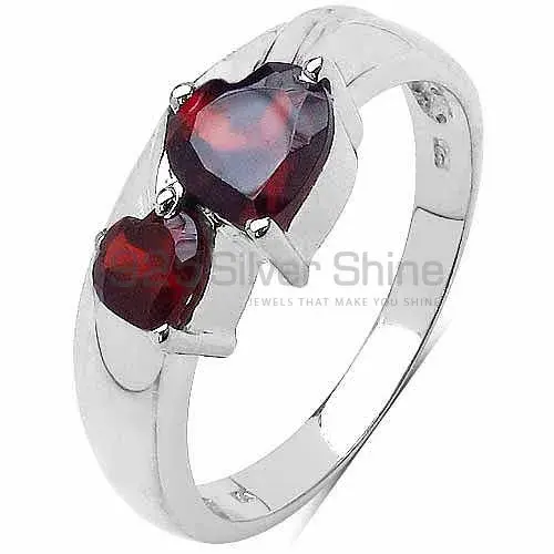 Sterling Silver Garnet Gemstone Wedding Rings 925SR3210_1