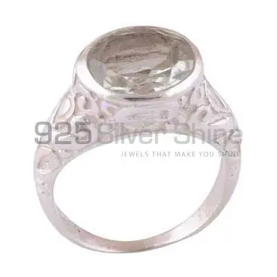 Faceted Green Amethyst 925 Sterling Silver Rings 925SR3956_0