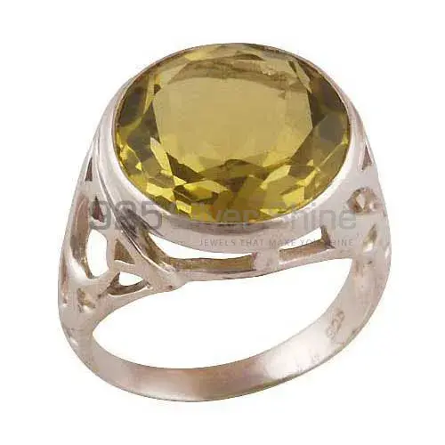 925 Sterling Silver Rings Wholesaler In Natural Lemon Topaz Gemstone 925SR3877