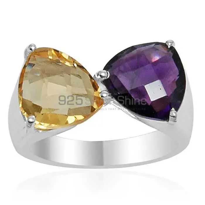 925 Sterling Silver Rings In Natural Multi Gemstone 925SR1539_0