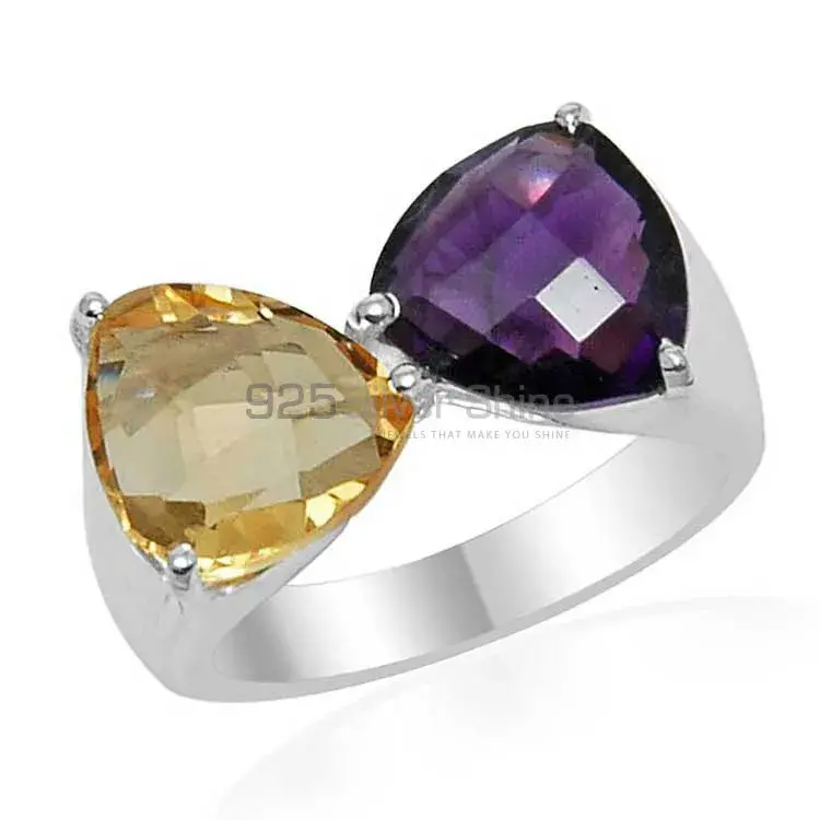 925 Sterling Silver Rings In Natural Multi Gemstone 925SR1539_1