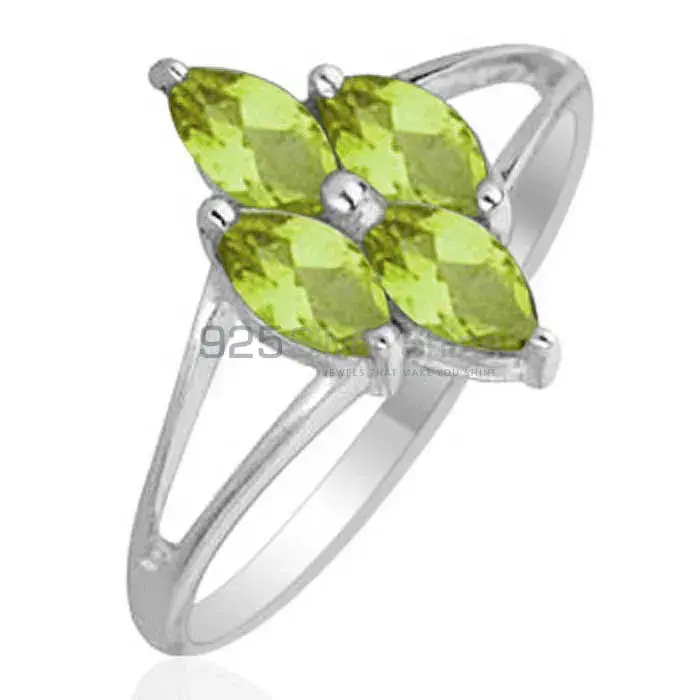 925 Sterling Silver Rings In Natural Peridot Gemstone 925SR1843_1