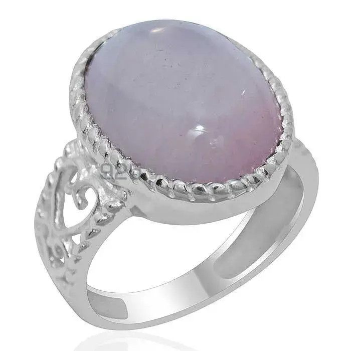 925 Sterling Silver Rings In Natural Rose Quartz Gemstone 925SR1922_0
