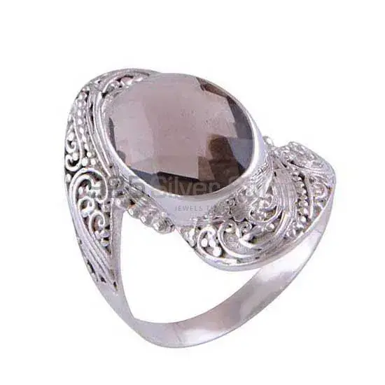 925 Sterling Silver Rings Wholesaler In Natural Smoky Quartz Gemstone 925SR4114_0