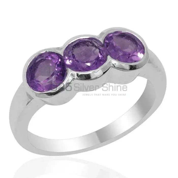 925 Sterling Silver Rings Wholesaler In Semi Precious Amethyst Gemstone 925SR1777