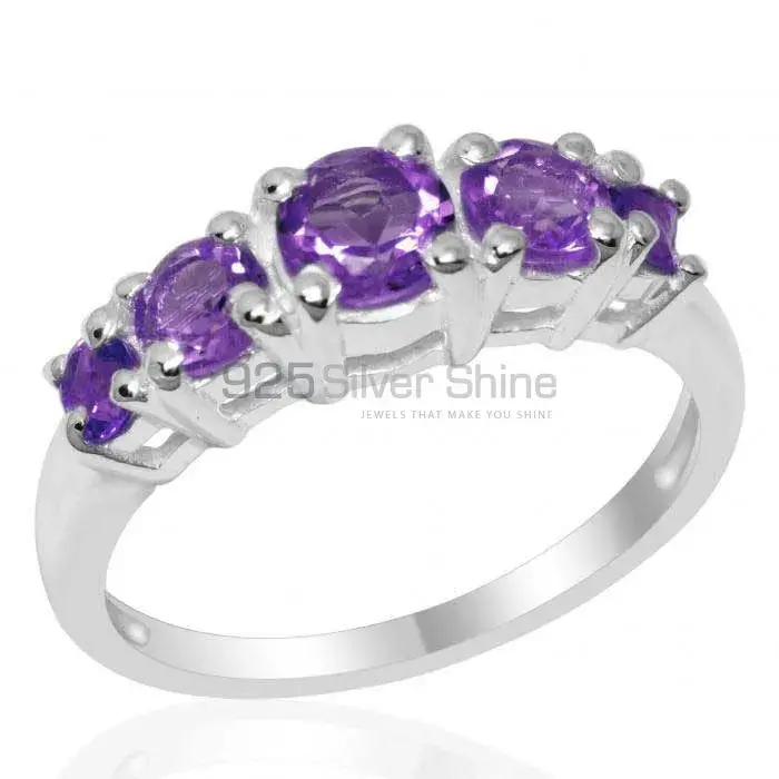 925 Sterling Silver Rings Wholesaler In Semi Precious Amethyst Gemstone 925SR2081