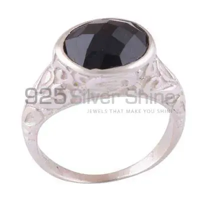 925 Sterling Silver Rings In Semi Precious Black Onyx Gemstone 925SR3957_0