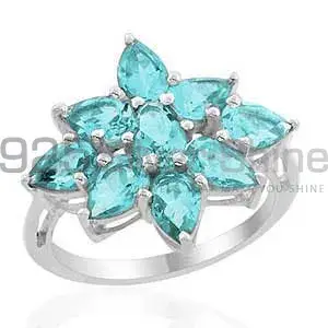 925 Sterling Silver Rings Wholesaler In Semi Precious Blue Topaz Gemstone 925SR2002