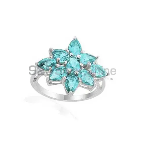 925 Sterling Silver Rings Wholesaler In Semi Precious Blue Topaz Gemstone 925SR2002_0