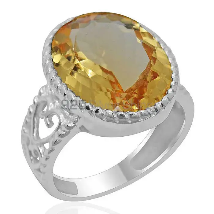 November Citrine Birthstone Sterling Silver Rings 925SR1923_0