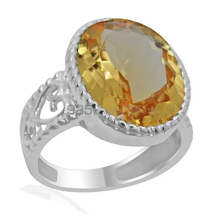 November Citrine Birthstone Sterling Silver Rings 925SR1923_1