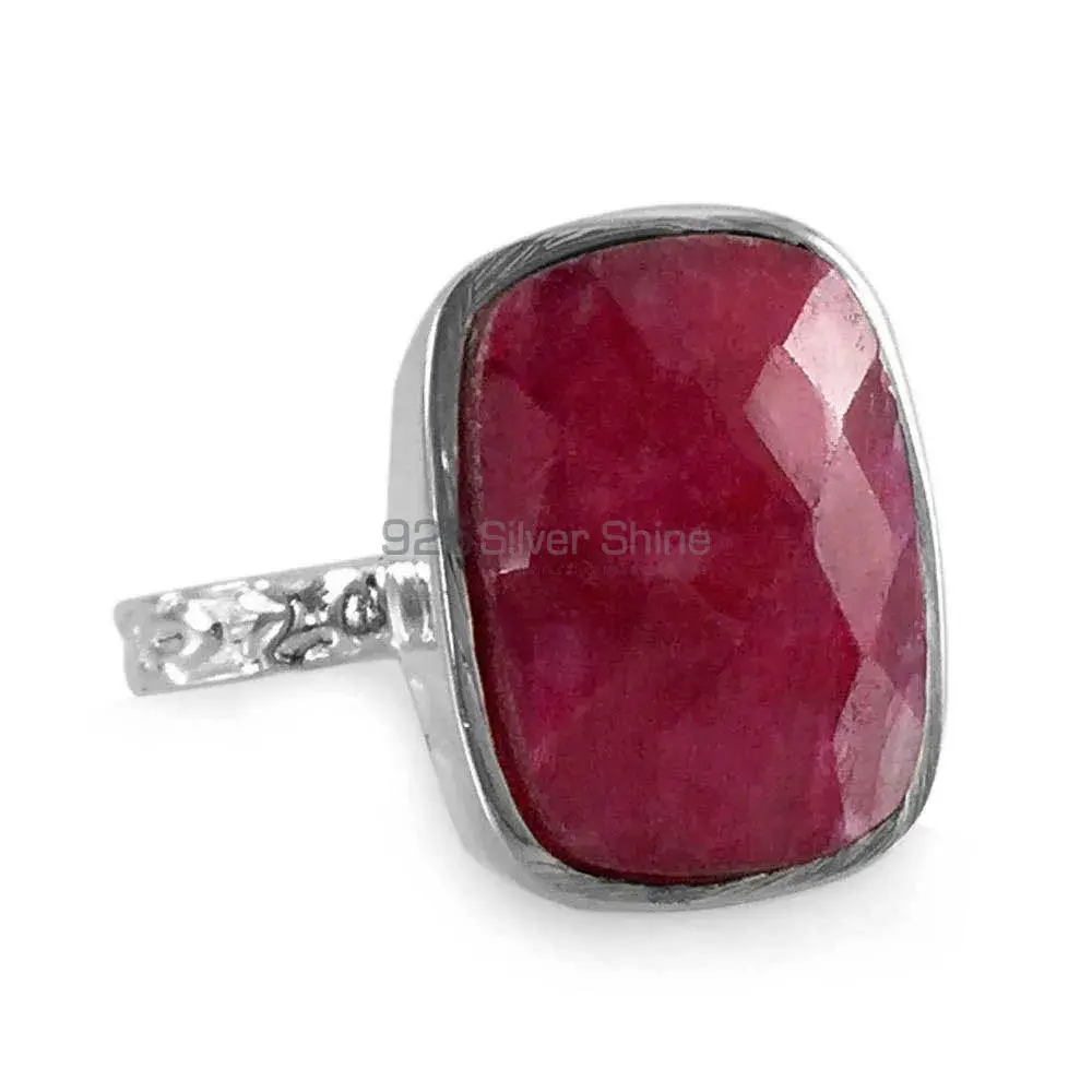 925 Sterling Silver Rings Wholesaler In Semi Precious Dyed Ruby Gemstone 925SR3842_0