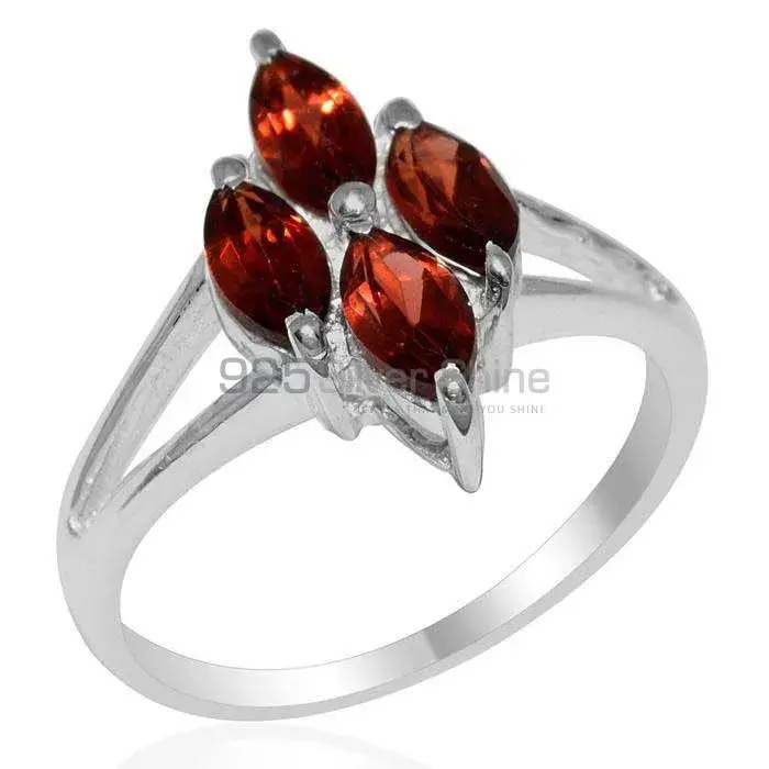 925 Sterling Silver Rings Wholesaler In Semi Precious Garnet Gemstone 925SR1844