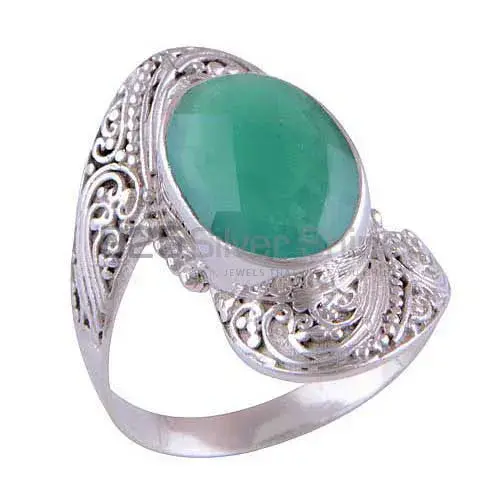 925 Sterling Silver Rings In Semi Precious Green Onyx Gemstone 925SR4115_0