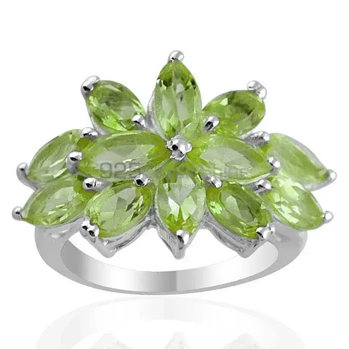 925 Sterling Silver Rings Wholesaler In Semi Precious Peridot Gemstone 925SR1382