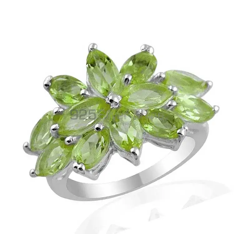 925 Sterling Silver Rings In Semi Precious Peridot Gemstone 925SR1382_1
