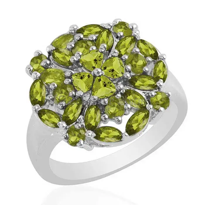 925 Sterling Silver Rings Wholesaler In Semi Precious Peridot Gemstone 925SR1698