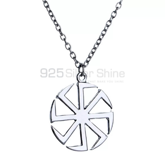 925 Sterling Silver Slavic Symbol Handmade Necklace SMMN577