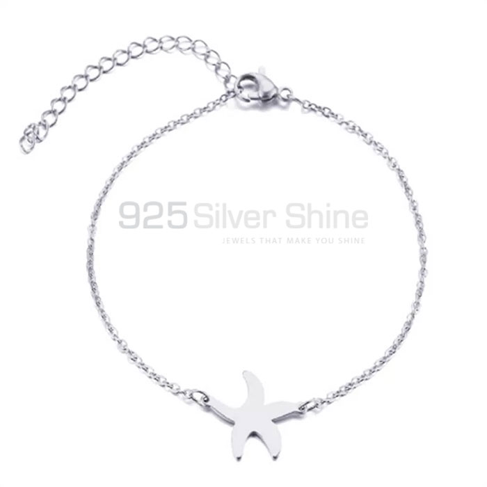 925 Sterling Silver Star Charm Chain Bracelet STMR475
