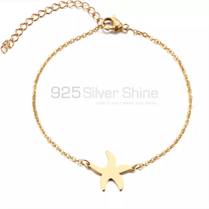 925 Sterling Silver Star Charm Chain Bracelet STMR475_0