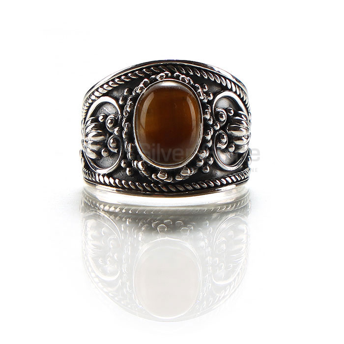 925 Sterling Silver vintage Ring In Tiger's Eye Gemstone Jewelry SSR79-2