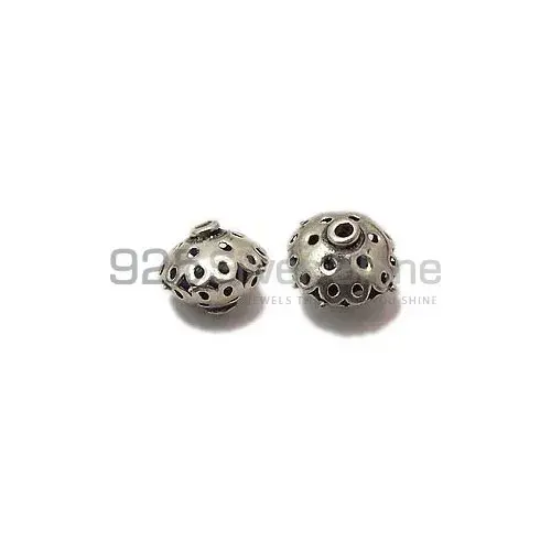 925 Sterling Silver Wholesale Filigree Rondell Beads. 11.2x14.8mm Sold per pkg of 10-925SFB105