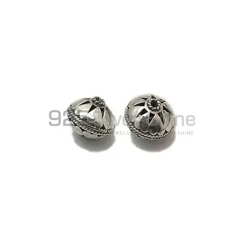 925 Sterling Silver Wholesale Filigree Rondell Beads. 13.8x16.2mm Sold per pkg of 5-925SFB107
