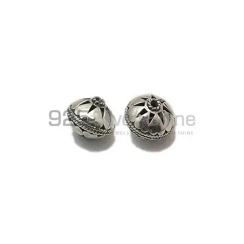925 Sterling Silver Filigree Rondell Beads. 13.8x16.2mm Sold per pkg of 5-925SFB107
