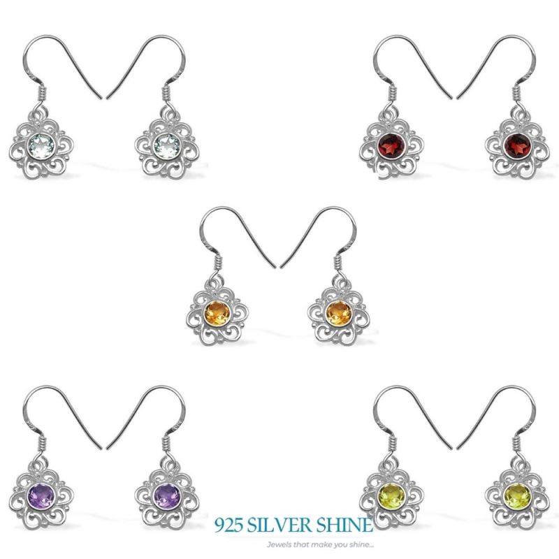 925 Sterling Silver Handmade Earrings In Peridot Gemstone Jewelry 925SE1062_2