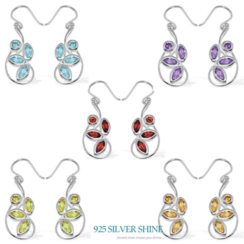 925 Sterling Silver Handmade Earrings In Lemon Quartz Gemstone Jewelry 925SE1150_2