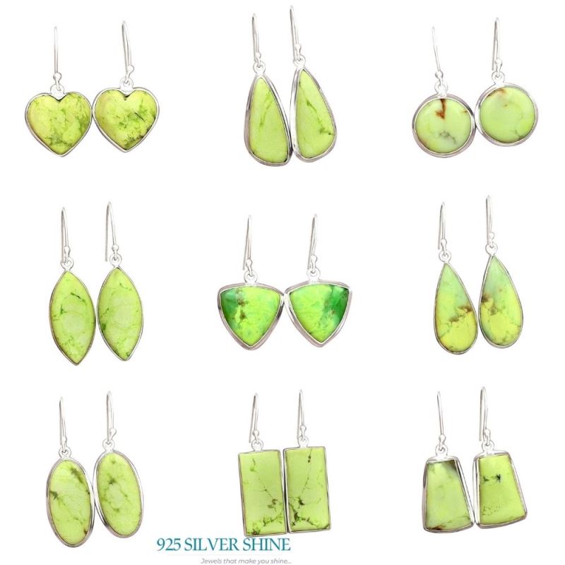 Natural Agate Gemstone Earrings In 925 Sterling Silver 925SE2260_3