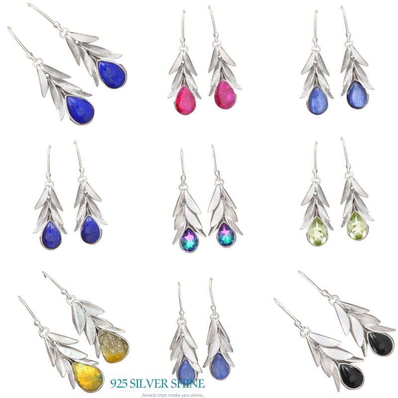 925 Sterling Silver Earrings In Kyanite Gemstone Jewelry 925SE3028_3