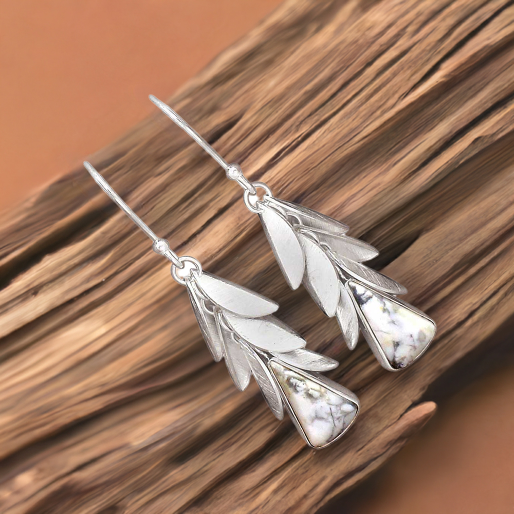 925 Sterling Silver Earrings In Dendritic Opal Gemstone Jewelry 925SE3041