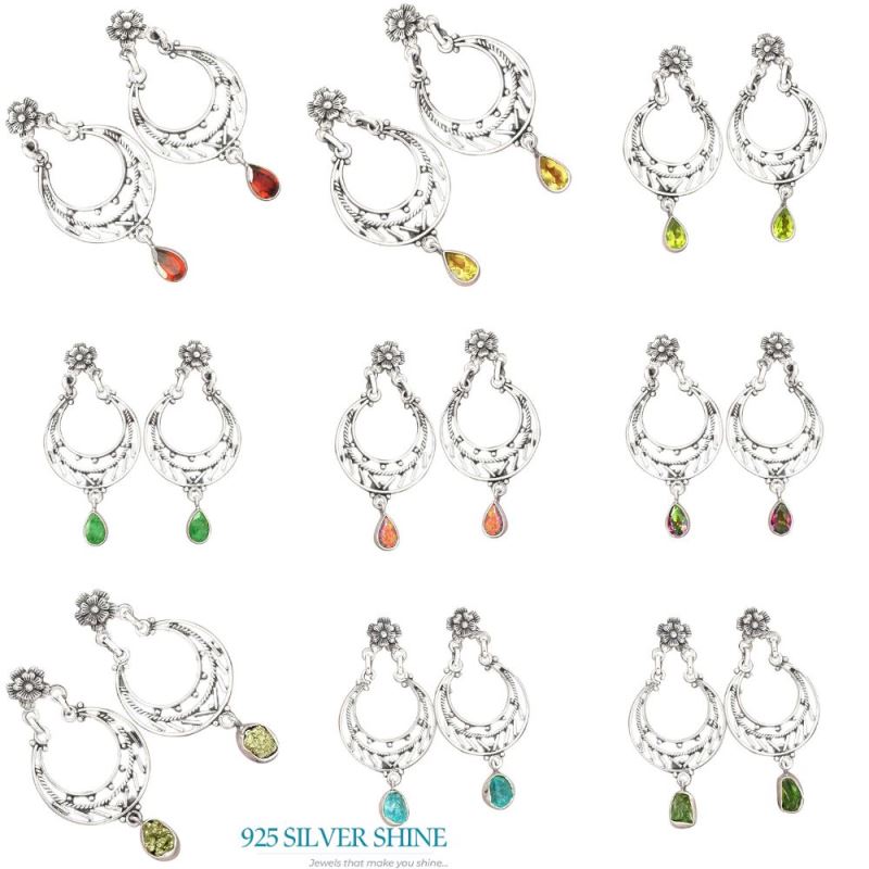 925 Sterling Silver Handmade Earrings In Opal Gemstone Jewelry 925SE3114_3