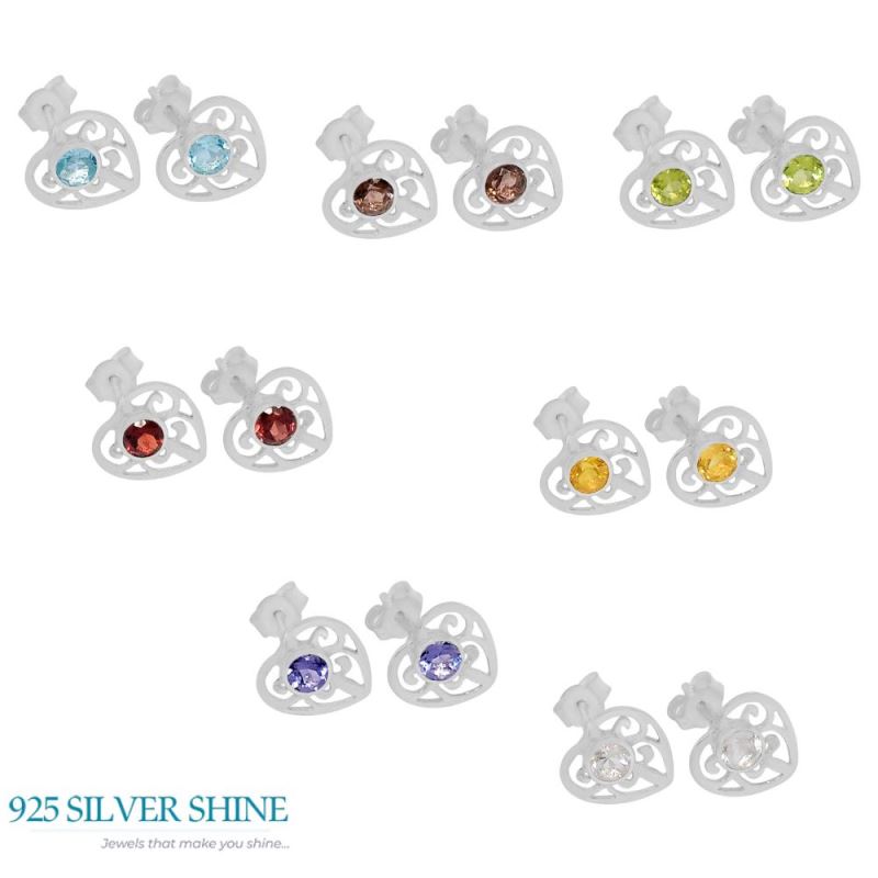 925 Sterling Silver Handmade Earrings In Citrine Gemstone Jewelry 925SE527_1