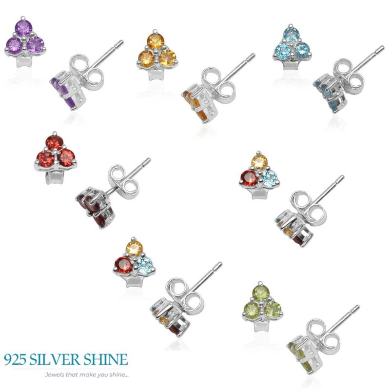 925 Sterling Silver Earrings In Peridot Gemstone Jewelry 925SE749_2