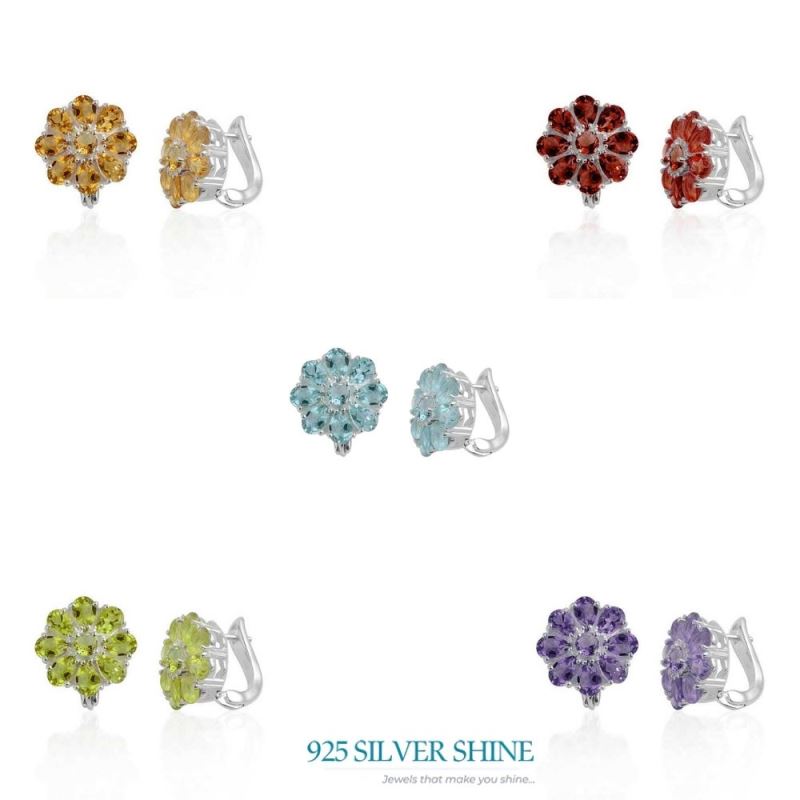 925 Sterling Silver Handmade Earrings In Peridot Gemstone Jewelry 925SE981_2
