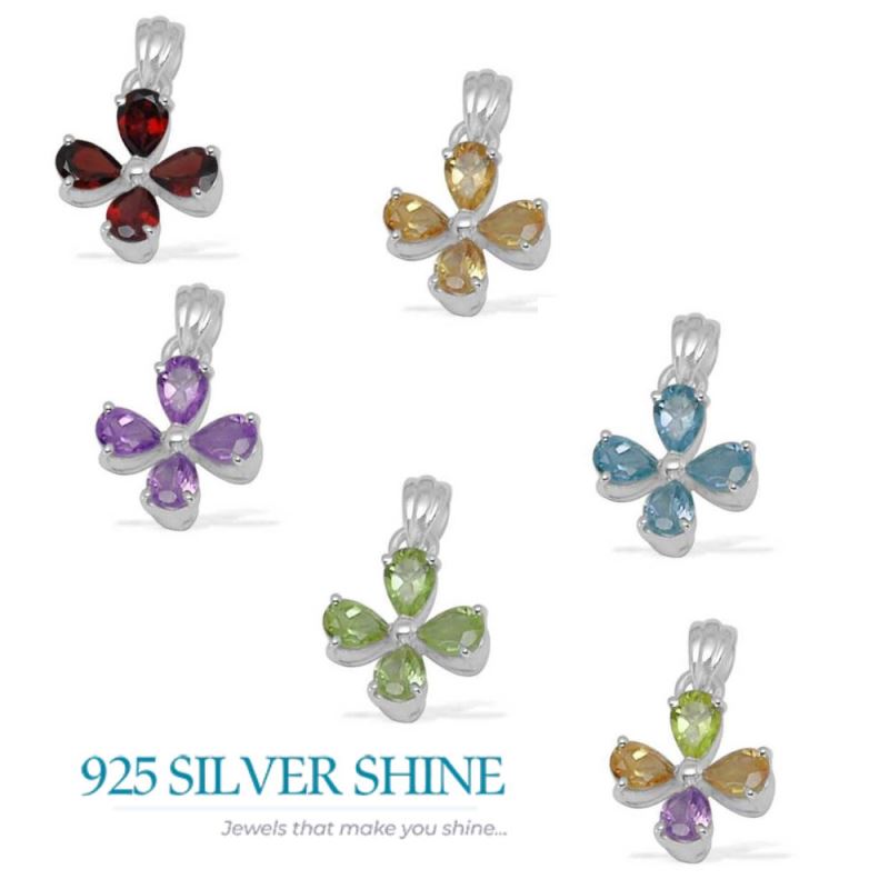 Garnet Gemstone Pendants In Fine Sterling Silver Jewelry 925SP1408_2
