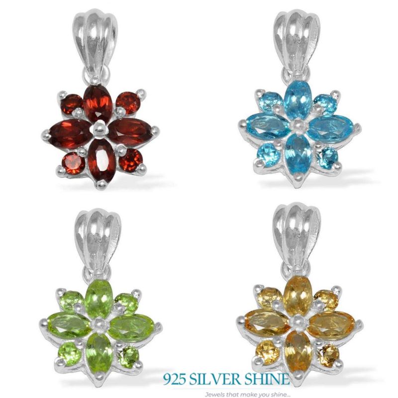 Citrine Gemstone Pendants In 925 Solid Silver Jewelry 925SP1499_2