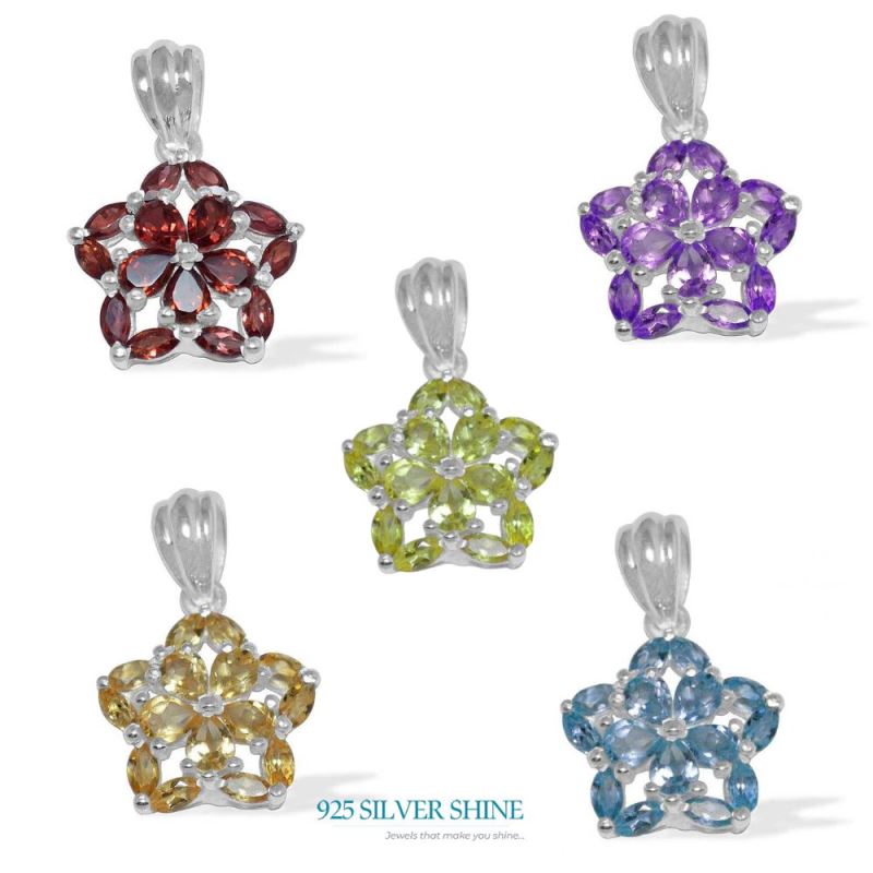 Amethyst Gemstone Pendants In 925 Solid Silver Jewelry 925SP1509_2